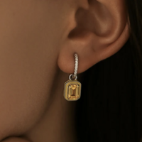 CZ fancy Dangle Earrings  - Thumbnail 4