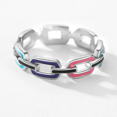 Colorful link ring 