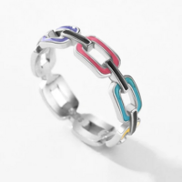 Colorful Link Ring  - Thumbnail 3