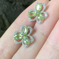 St Pattys Day peridot earrings  - Thumbnail 1