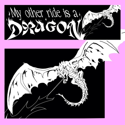 Dragon bumper sticker