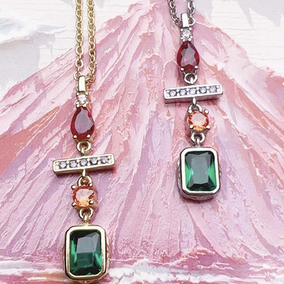 Geometric cz pendant