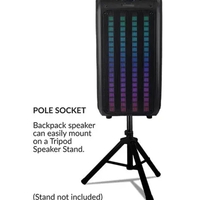 2 x 6.5" Sound Traveler Portable Backpack Speaker - IQ-8265BT - Thumbnail 4