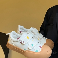 Cute Hearts Print Velcro Puff Canvas Shoes For Women - Thumbnail 3