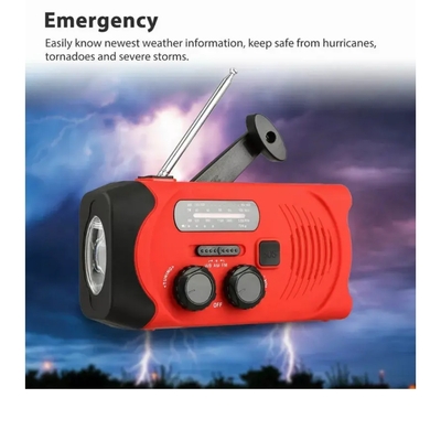 2000mah emergency led radio solar hand crank am/fm/noaa flashlight phone charger - 723466572768