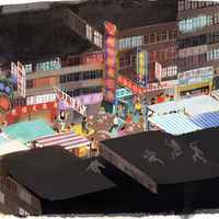 Temple Street Giclée Print (A3 or A4 size) - Thumbnail 1