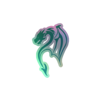 Dragon Shape Holographic stickers - Thumbnail 1