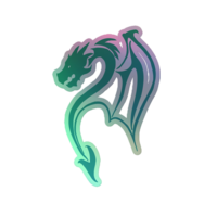 Dragon Shape Holographic stickers - Thumbnail 2