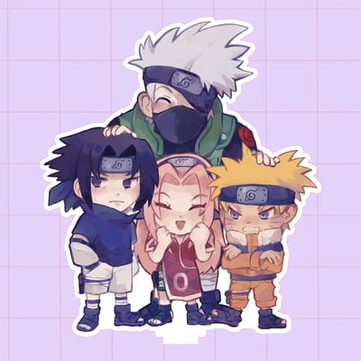 Naruto team7 12cm standee