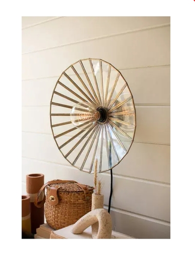 Glass And Iron Wall Sconce Lamp - NEP1052