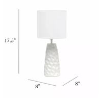 Simple Designs Sculpted Ceramic Table Lamp - LT2083-OFF - Thumbnail 2