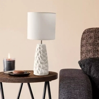 Simple Designs Sculpted Ceramic Table Lamp - LT2083-OFF - Thumbnail 4