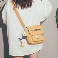 Simple Canvas Bag Japanese Girls Crossbody Bag - Thumbnail 3