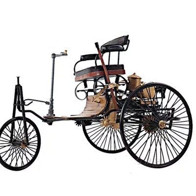 1886 yellow & black model 1 mercedes benz replica model car - aj016