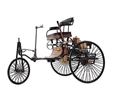 1886 Yellow & Black Model 1 Mercedes Benz Replica Model Car - AJ016