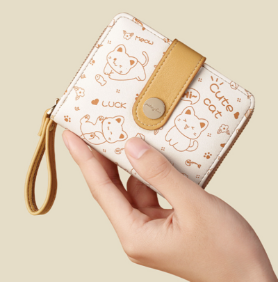 Cute Cat Meow Meow Wallet Purse