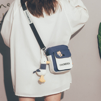 Student cell phone bag small fresh crossbody canvas bag - Thumbnail 3