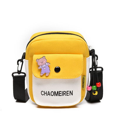 Student cell phone bag small fresh crossbody canvas bag