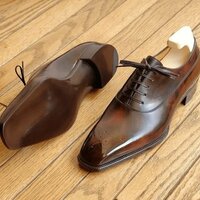New Handmade Brown Bespoke Style Menswear Oxford Dress Shoes - Thumbnail 1