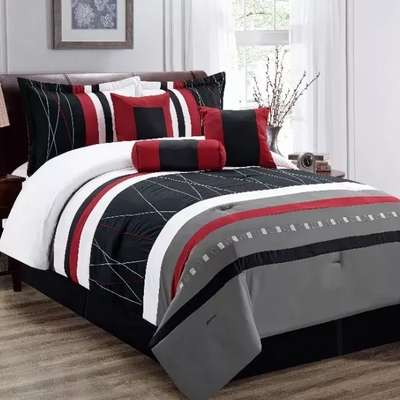 Womble striped 7 piece comforter set - 10052084408 - Thumbnail 3