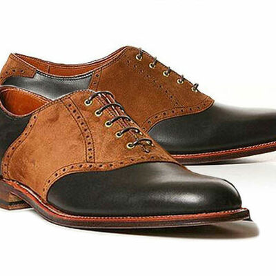 Rounded plain toe brown black customized genuine leather oxford lace up men shoes