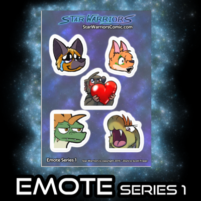 Star warriors sticker sheet - emote series 1