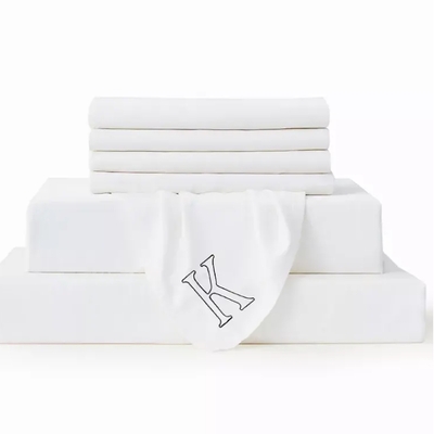 White bambusa 7-piece sheet set - whiteking - Thumbnail 4