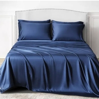 Navy Blue Bambusa 7-Piece Sheet Set - NAVYBLUEKING - Thumbnail 2