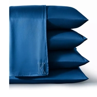 Navy Blue Bambusa 7-Piece Sheet Set - NAVYBLUEKING - Thumbnail 5