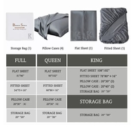Grey Bambusa 7-Piece Sheet Set - GREYKING - Thumbnail 4