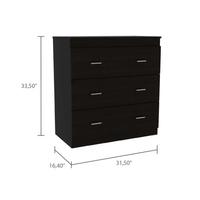 Capri Three Drawer Dresser - DE-CLW6468 - Thumbnail 2