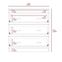 Capri Three Drawer Dresser - DE-CLW6468 - Thumbnail 4