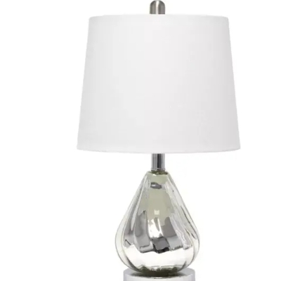Lalia home kissy pear table lamp with fabric shade - lht-5005-gy