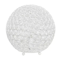 Elegant Designs Elipse 10 Inch Crystal Ball Sequin Table Lamp - LT1067-CHR - Thumbnail 2