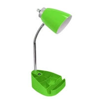 Limelights Gooseneck Organizer Desk Lamp with iPad Tablet Stand Book Holder and USB port - LD1056-WHT - Thumbnail 3
