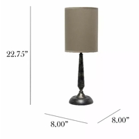 Simple Designs Traditional Candlestick Table Lamp - LT2075-WHT - Thumbnail 2
