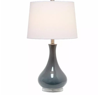 Lalia home droplet table lamp with fabric shade - lht-4005-gy - Thumbnail 2