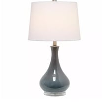 Lalia Home Droplet Table Lamp with Fabric Shade - LHT-4005-GY