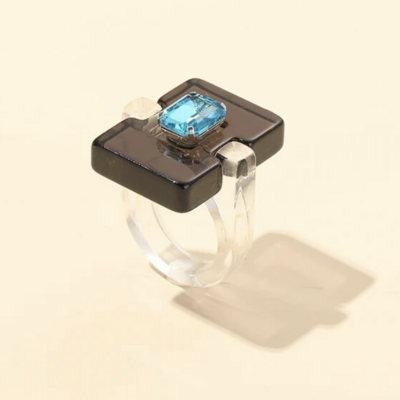 Acrylic fashion statement ring