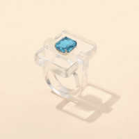 Acrylic Fashion Statement Ring - Thumbnail 1