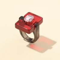 Acrylic Fashion Statement Ring - Thumbnail 3