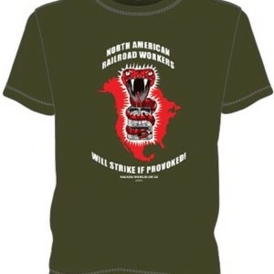 Strike t-shirt (olive): will strike if provoked! - Thumbnail 2