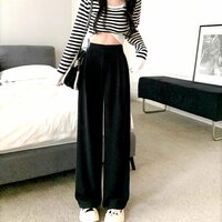 Vintage Harajuku Official High Waist Wide Leg Pleated Oversize Trousers Y2K Streetwear Party Dance Occasion Coolest Style Amazing - Thumbnail 9