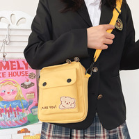 Cartoon Bear Girl Student Crossbody Bag - Thumbnail 2