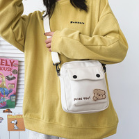 Cartoon Bear Girl Student Crossbody Bag - Thumbnail 3