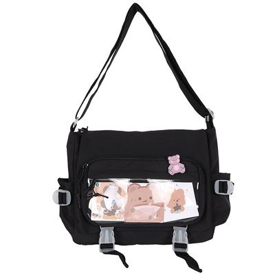 Card transparent student shoulder bag