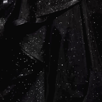 Stunning Luxurious French Princess Off Shoulder Push-up Bustier Shiny Dots Lace Ruffle Layered Gown Evening Dress - Thumbnail 6