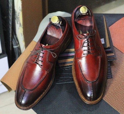 Handmade  Two Tone Leather Lace Up Fashion Men's Dress Shoes