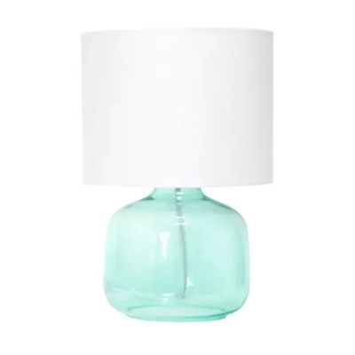 Glass table lamp with fabric shade - lt2064-clg - Thumbnail 1