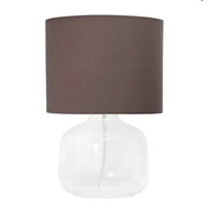 Glass Table Lamp with Fabric Shade - LT2064-CLG - Thumbnail 1